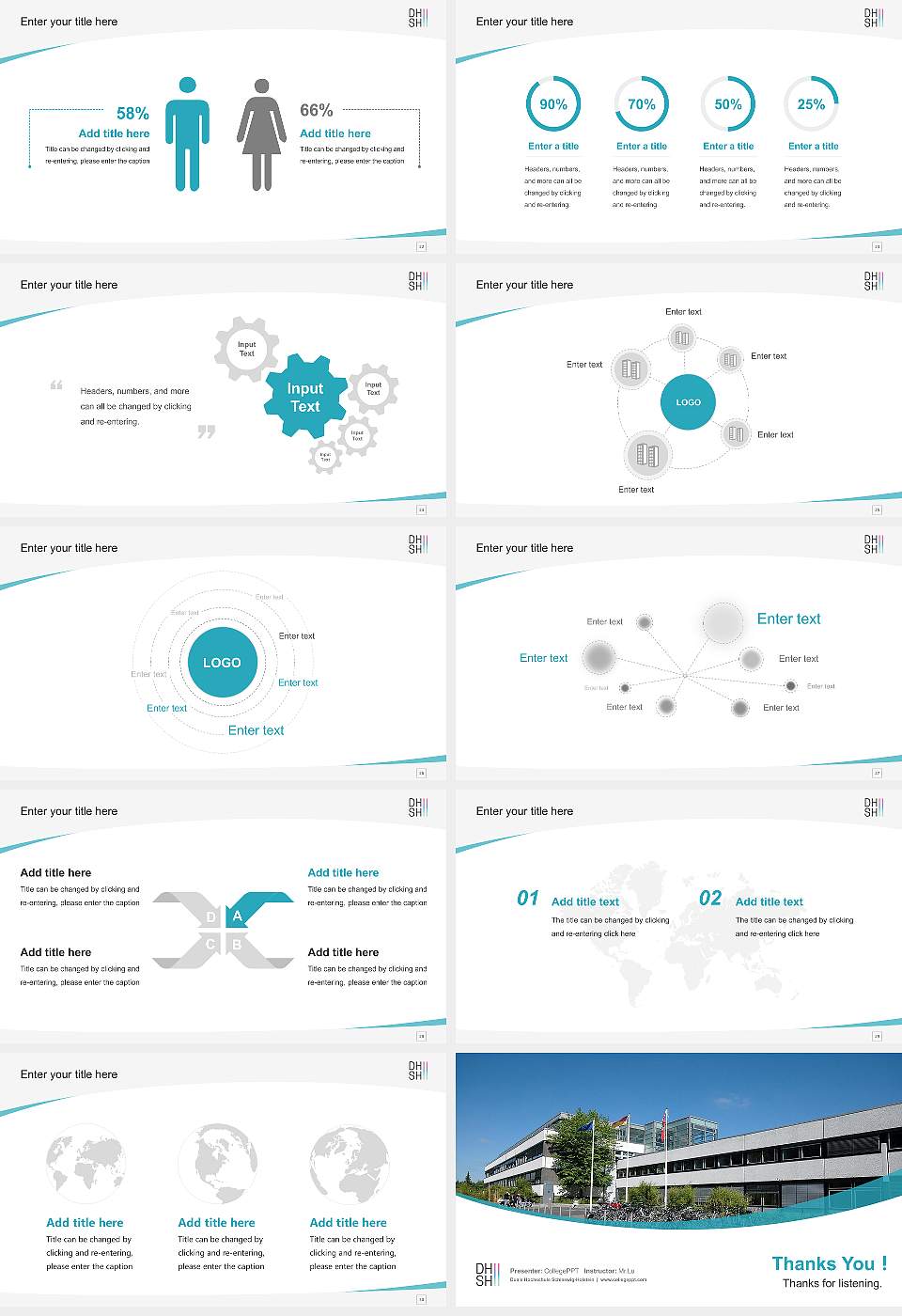 Duale Hochschule Schleswig-Holstein Course/Courseware Creation PPT Template16:9 ratio PPT effect preview image4