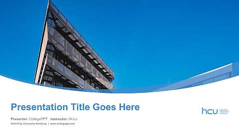 HafenCity University Hamburg Course/Courseware Creation PPT Template