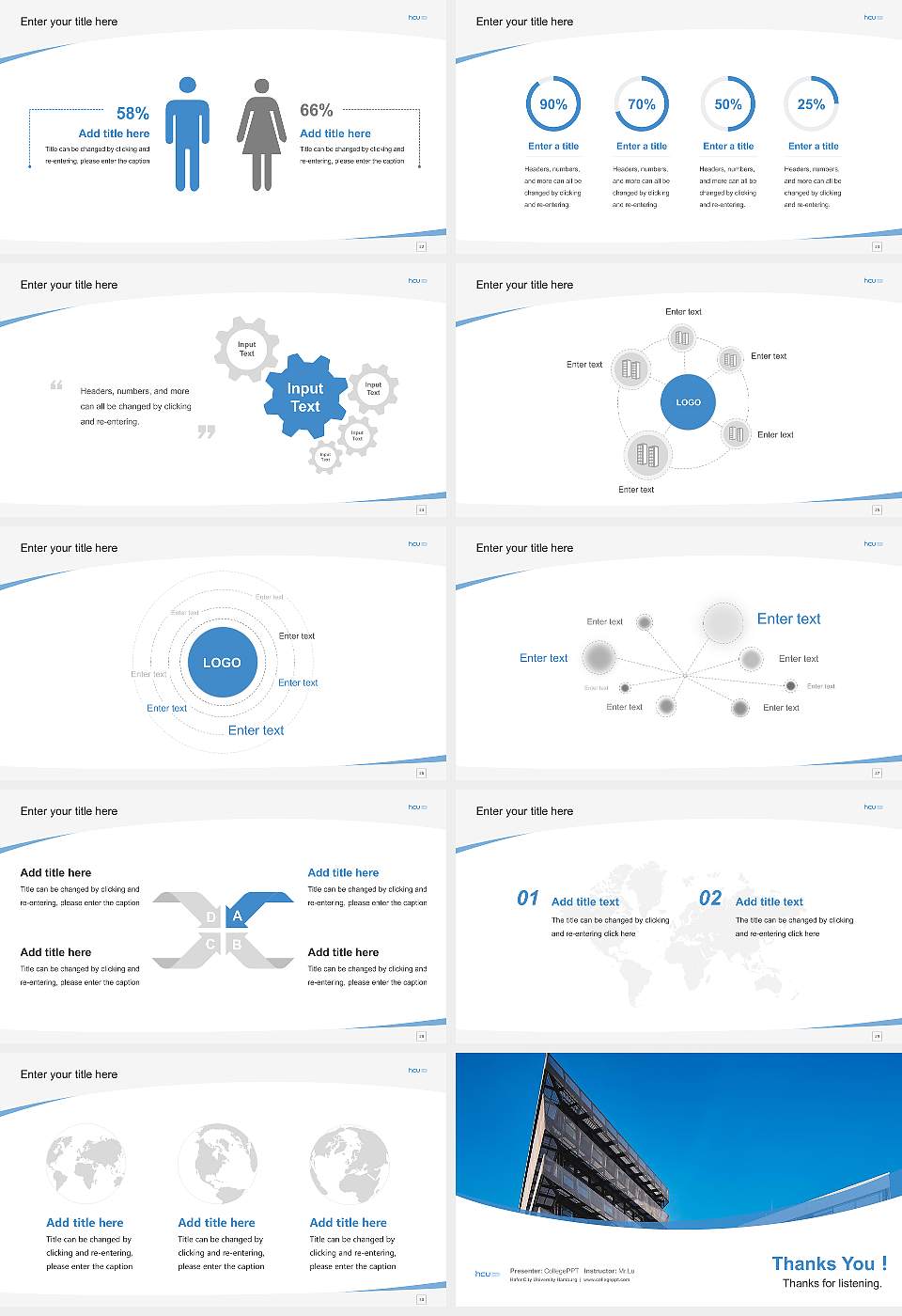 HafenCity University Hamburg Course/Courseware Creation PPT Template16:9 ratio PPT effect preview image4