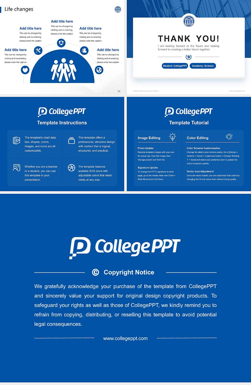 German Sport University Cologne National Scholarship Defense PPT Template4:3 ratio PPT effect preview image4