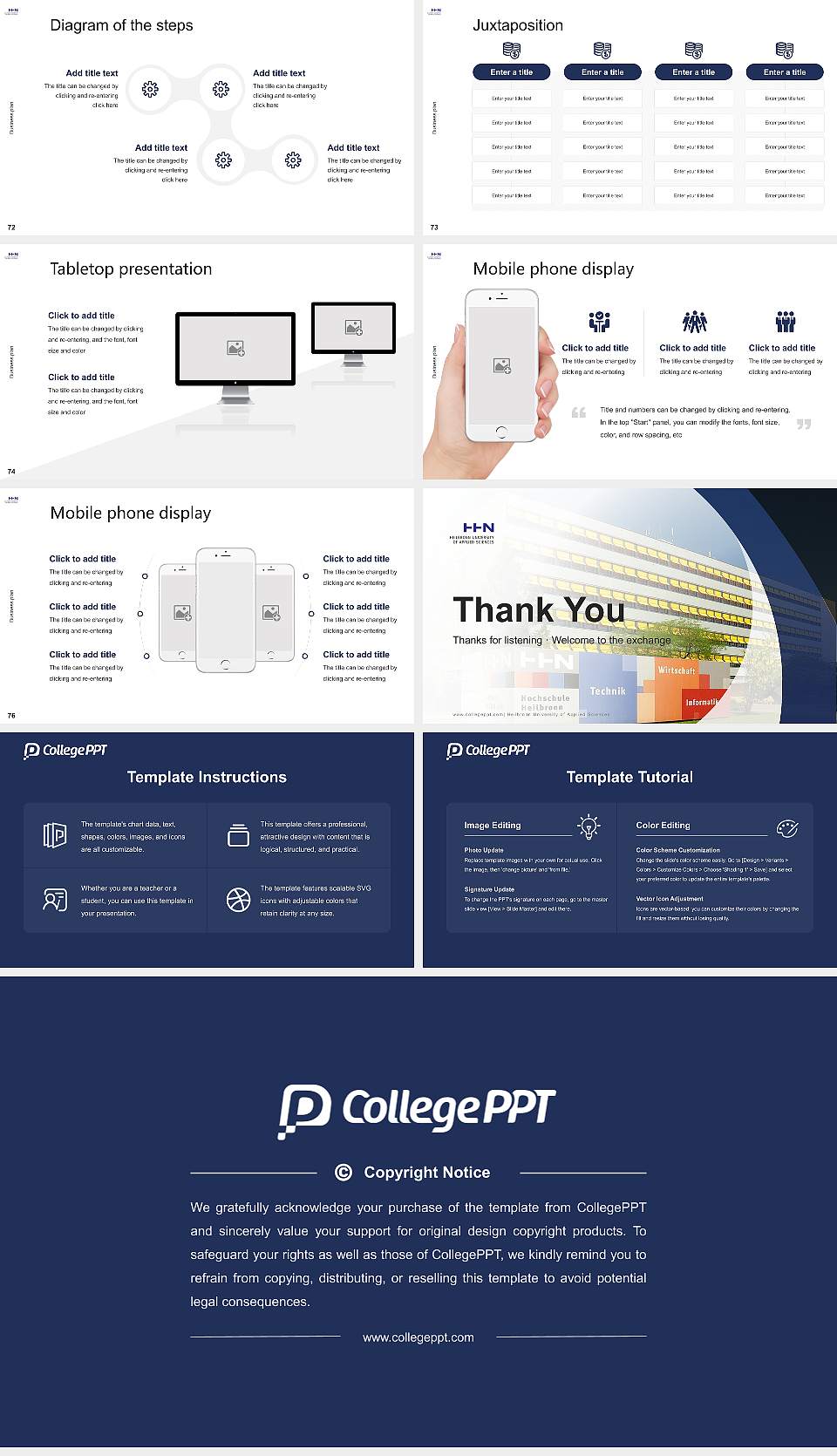 Heilbronn University of Applied Sciences Competition/Entrepreneurship Contest PPT Template16:9 ratio PPT effect preview image9