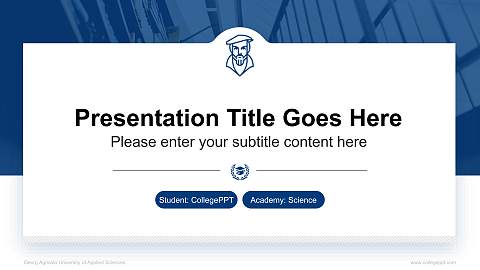 Georg Agricola University of Applied Sciences National Scholarship Defense PPT Template