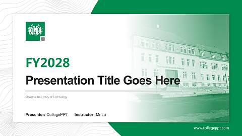 Clausthal University of Technology Academic Presentation/Research Findings Report PPT Template
