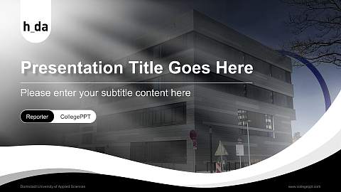 Darmstadt University of Applied Sciences Lecture Sharing and Networking Event PPT Template