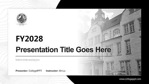 Friedrich Schiller University Jena Academic Presentation/Research Findings Report PPT Template