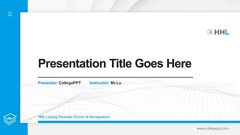 HHL Leipzig Graduate School of Management Thesis Proposal/Graduation Defense PPT Template