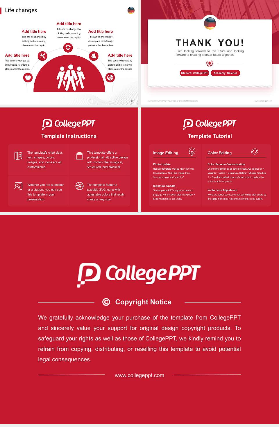 German University for Prevention and Health Management National Scholarship Defense PPT Template4:3 ratio PPT effect preview image4