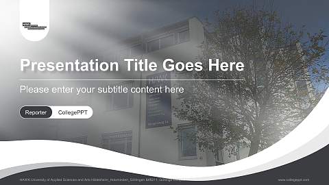 HAWK University of Applied Sciences and Arts Hildesheim_Holzminden_Göttingen – Göttinge campus Lecture Sharing and Networking Event PPT Template