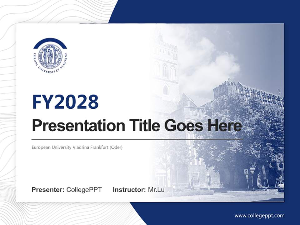 European University Viadrina Frankfurt (Oder) Academic Presentation/Research Findings Report PPT Template4:3 ratio PPT effect preview image5