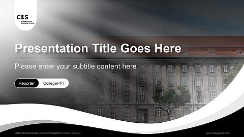 CBS International Business School – Berlin campus Lecture Sharing and Networking Event PPT Template