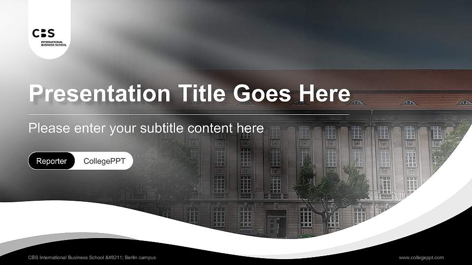 CBS International Business School – Berlin campus Lecture Sharing and Networking Event PPT Template16:9 ratio PPT effect preview image