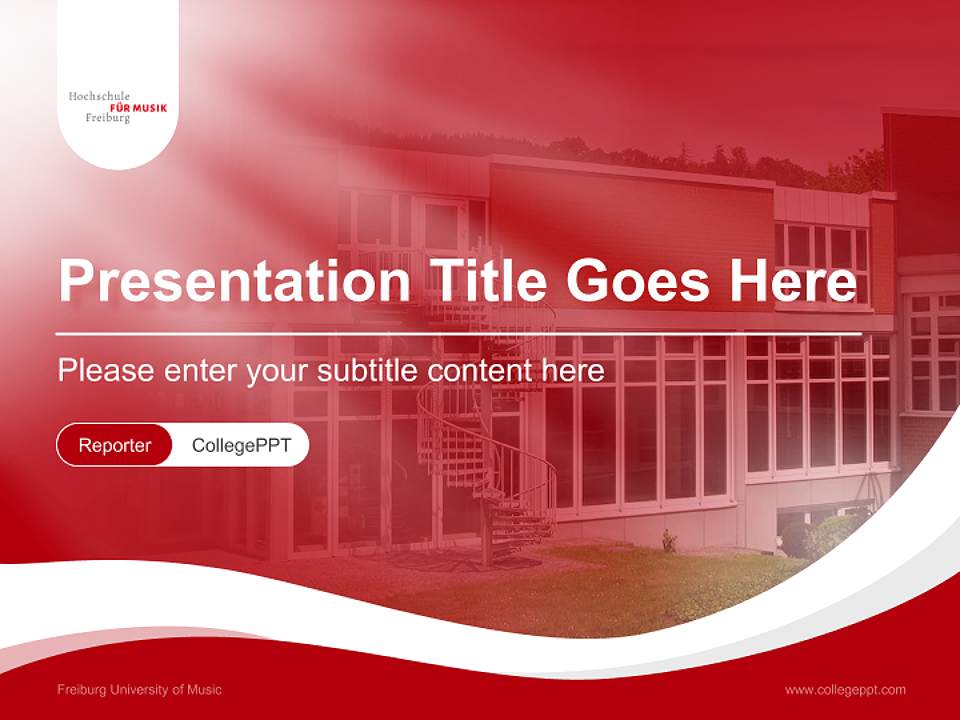 Freiburg University of Music Lecture Sharing and Networking Event PPT Template4:3 ratio PPT effect preview image4