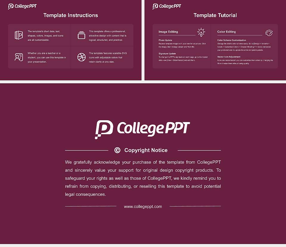 Charlotte Fresenius University Course/Courseware Creation PPT Template16:9 ratio PPT effect preview image5