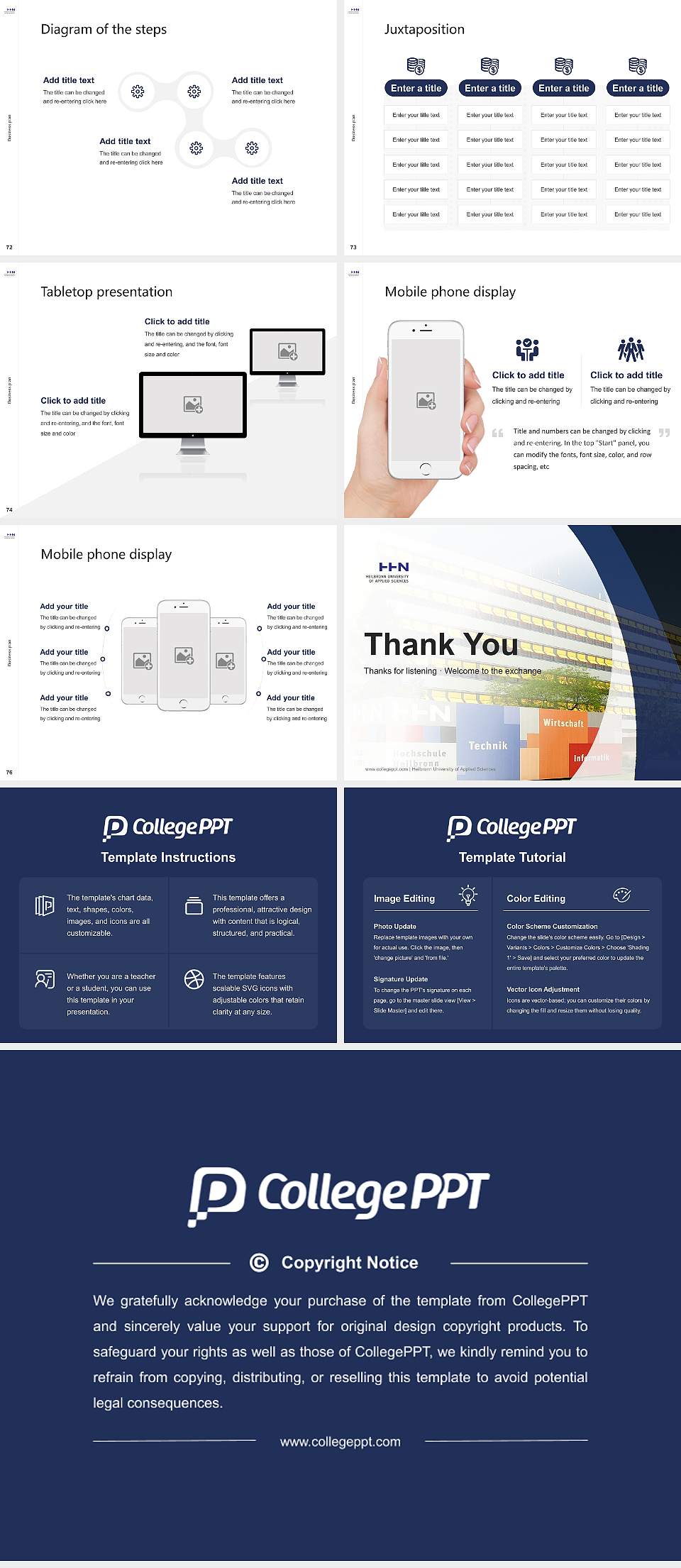 Heilbronn University of Applied Sciences Competition/Entrepreneurship Contest PPT Template4:3 ratio PPT effect preview image9