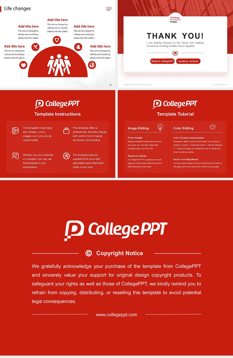 Cologne University of Applied Sciences National Scholarship Defense PPT Template4:3 ratio PPT effect preview image4