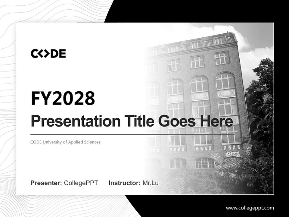 CODE University of Applied Sciences Academic Presentation/Research Findings Report PPT Template4:3 ratio PPT effect preview image5