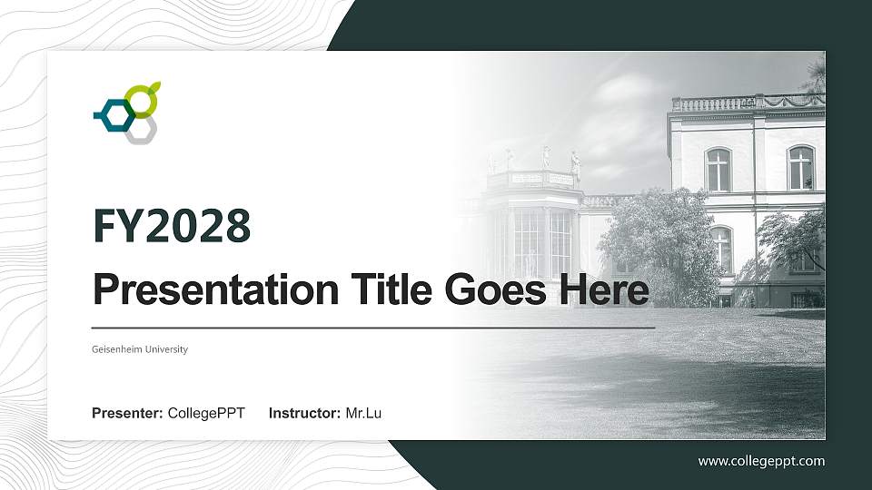 Geisenheim University Academic Presentation/Research Findings Report PPT Template16:9 ratio PPT effect preview image