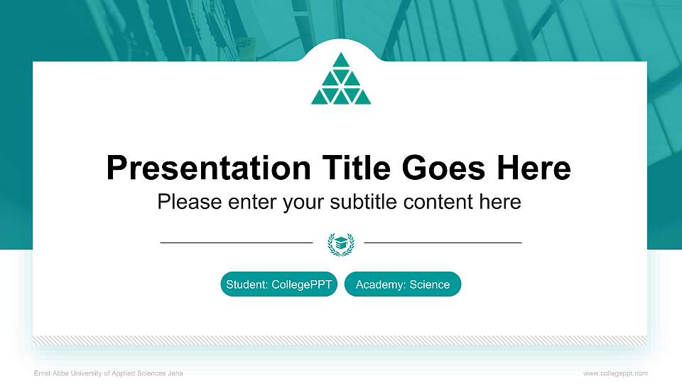 Ernst Abbe University of Applied Sciences Jena National Scholarship Defense PPT Template16:9 ratio PPT effect preview image