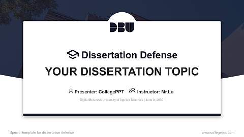 Digital Business University of Applied Sciences Graduation Thesis Defense PPT Template