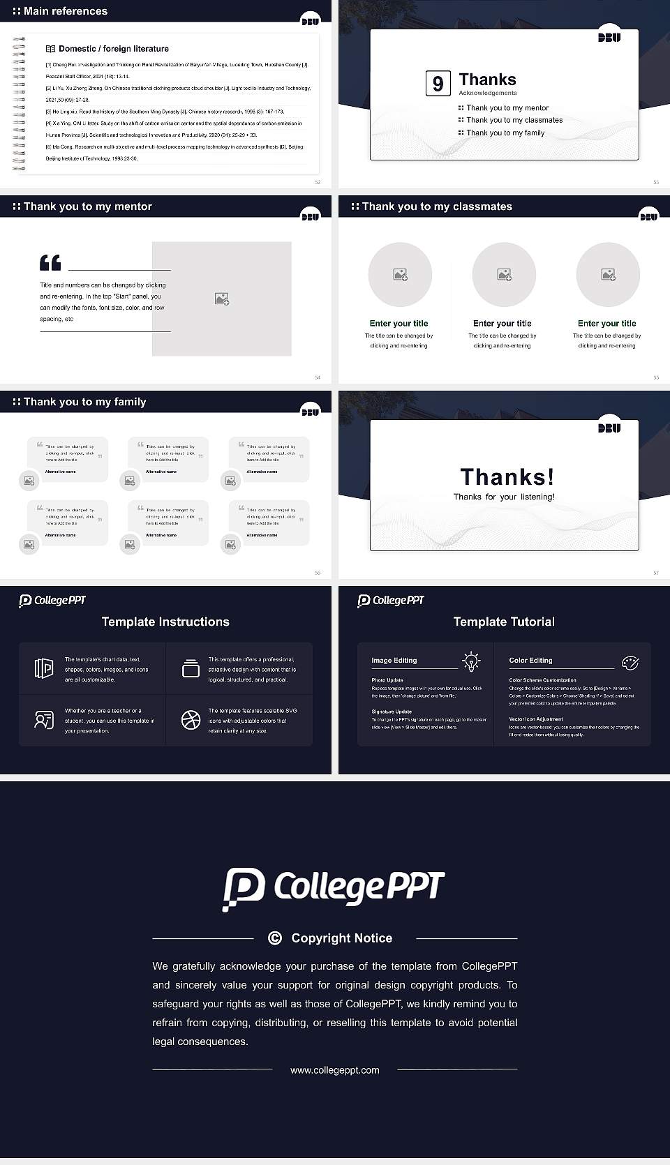 Digital Business University of Applied Sciences Graduation Thesis Defense PPT Template16:9 ratio PPT effect preview image7
