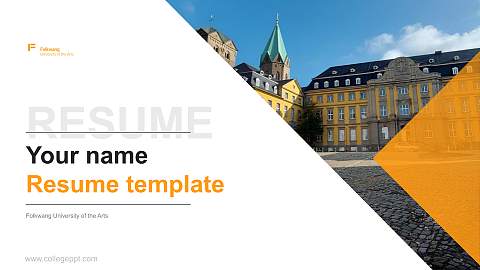 Folkwang University of the Arts Resume PPT Template