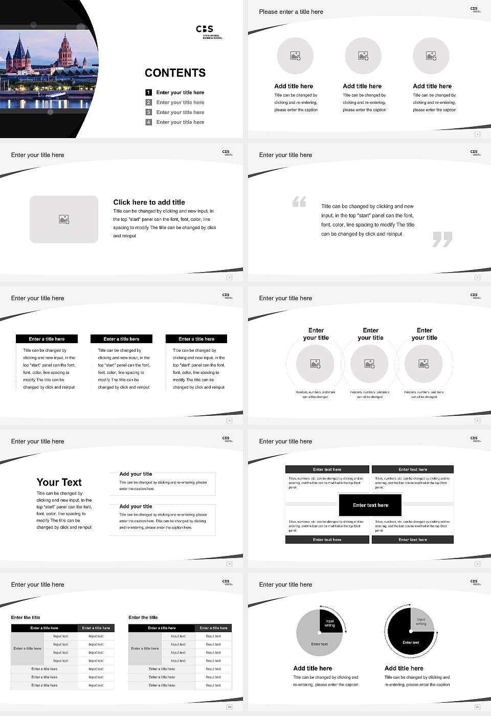 CBS International Business School – Mainz campus Course/Courseware Creation PPT Template16:9 ratio PPT effect preview image2