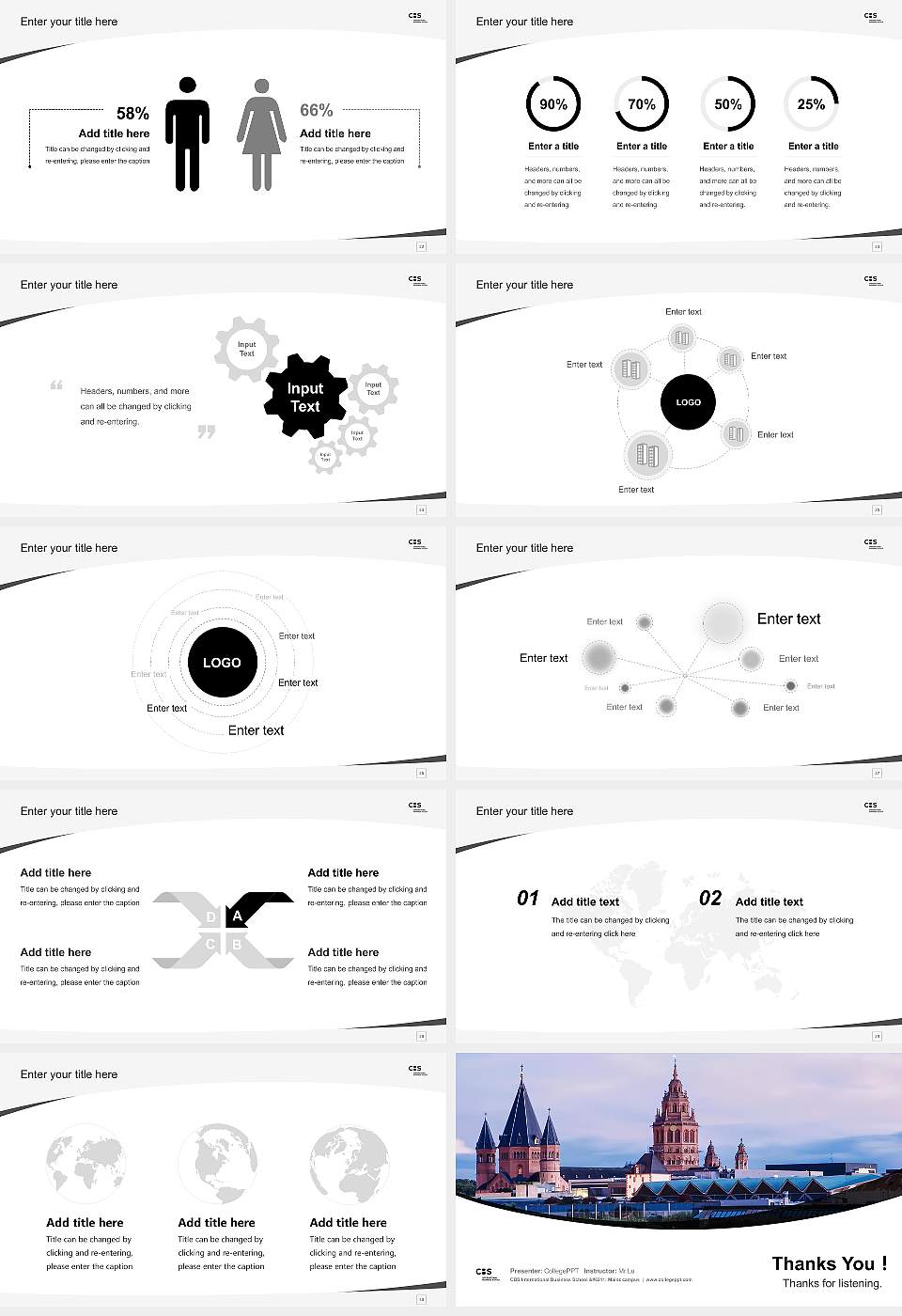 CBS International Business School – Mainz campus Course/Courseware Creation PPT Template16:9 ratio PPT effect preview image4