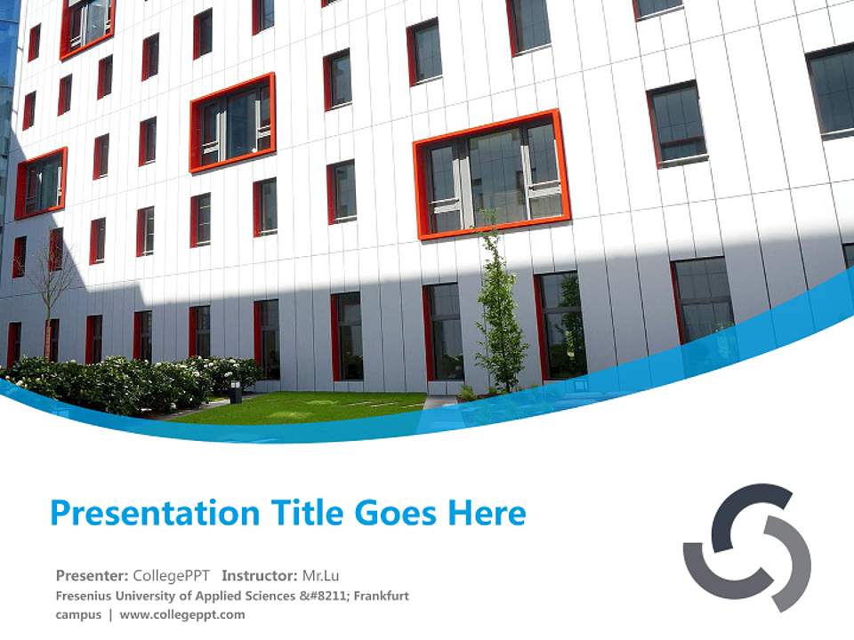 Fresenius University of Applied Sciences – Frankfurt campus Course/Courseware Creation PPT Template4:3 ratio PPT effect preview image5