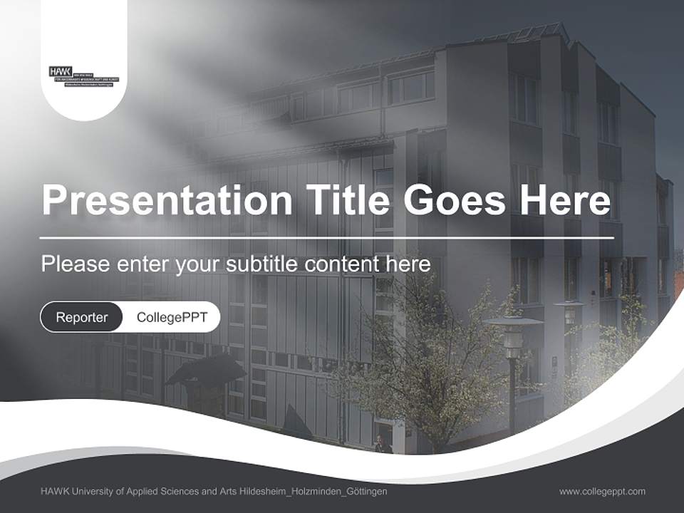 HAWK University of Applied Sciences and Arts Hildesheim_Holzminden_Göttingen Lecture Sharing and Networking Event PPT Template4:3 ratio PPT effect preview image4