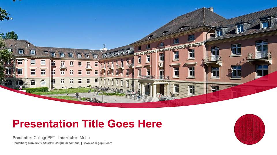 Heidelberg University – Bergheim campus Course/Courseware Creation PPT Template16:9 ratio PPT effect preview image