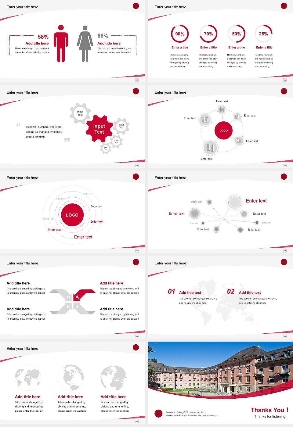Heidelberg University – Bergheim campus Course/Courseware Creation PPT Template16:9 ratio PPT effect preview image4