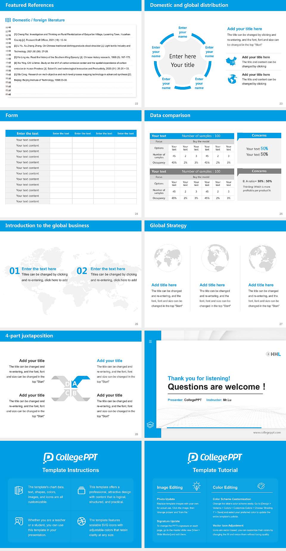 HHL Leipzig Graduate School of Management Thesis Proposal/Graduation Defense PPT Template4:3 ratio PPT effect preview image4