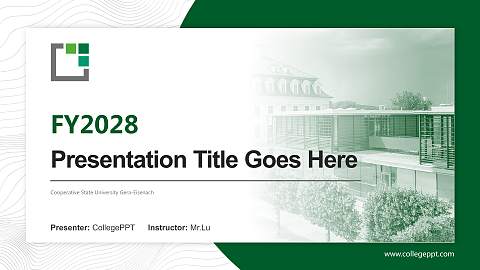 Cooperative State University Gera-Eisenach Academic Presentation/Research Findings Report PPT Template