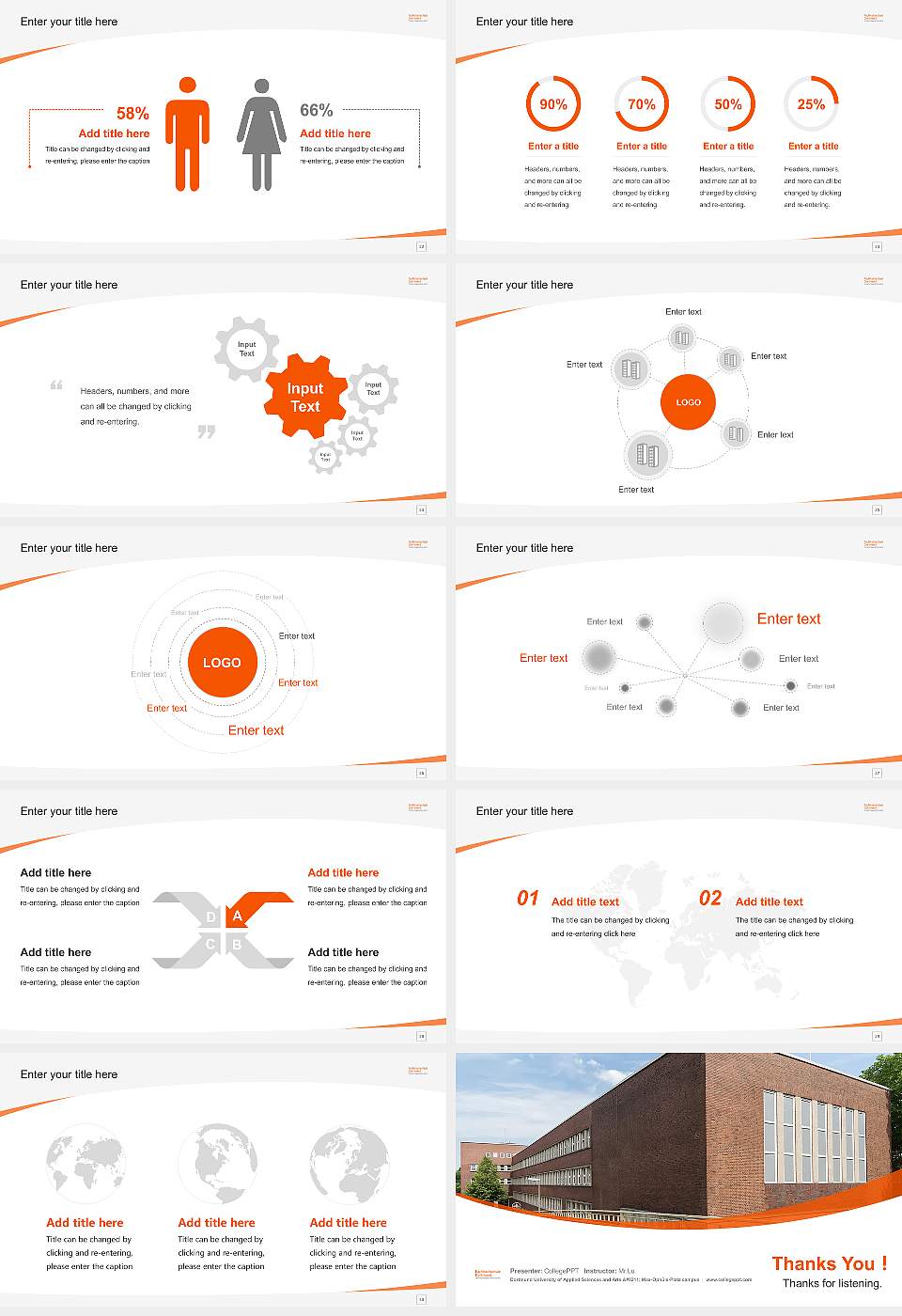 Dortmund University of Applied Sciences and Arts – Max-Ophüls-Platz campus Course/Courseware Creation PPT Template16:9 ratio PPT effect preview image4