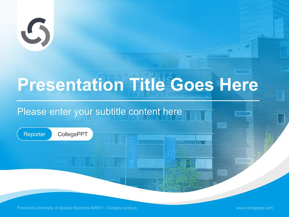 Fresenius University of Applied Sciences – Cologne campus Lecture Sharing and Networking Event PPT Template4:3 ratio PPT effect preview image4