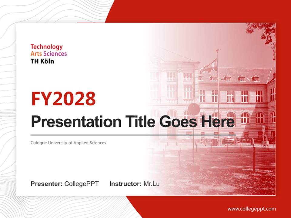 Cologne University of Applied Sciences Academic Presentation/Research Findings Report PPT Template4:3 ratio PPT effect preview image5