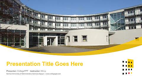 German University of Administrative Sciences Speyer Course/Courseware Creation PPT Template