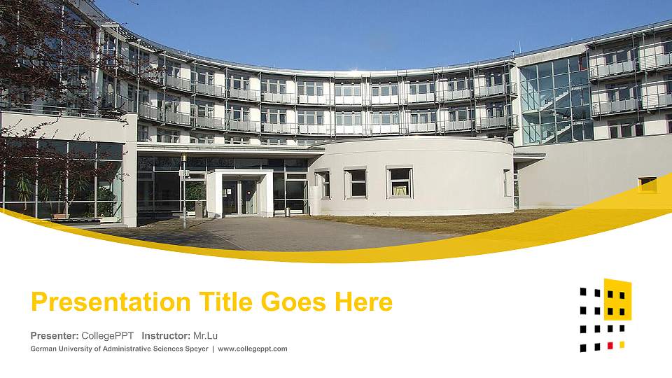 German University of Administrative Sciences Speyer Course/Courseware Creation PPT Template16:9 ratio PPT effect preview image