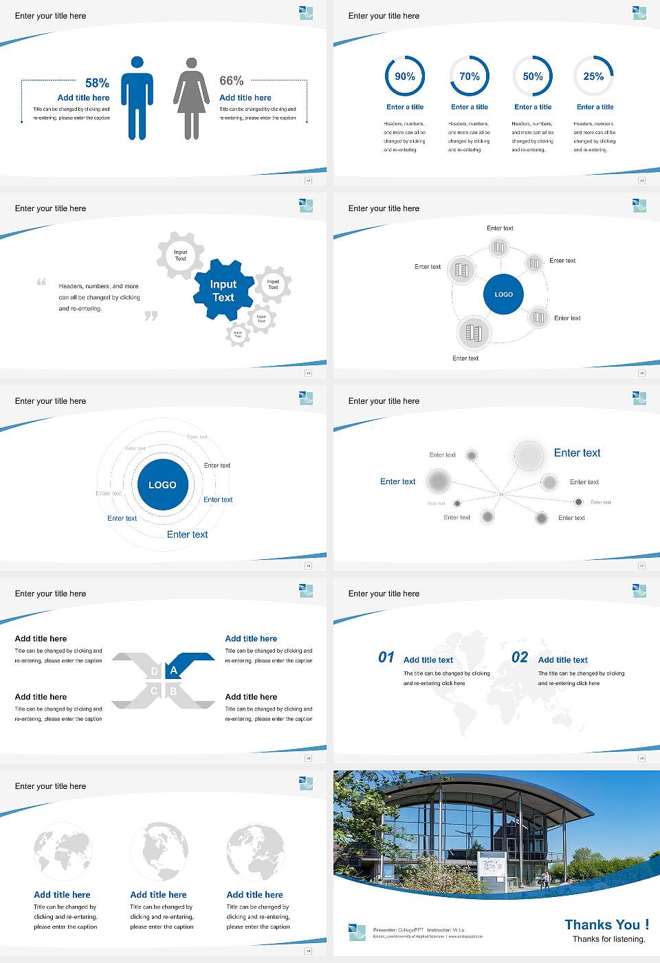 Emden_Leer University of Applied Sciences Course/Courseware Creation PPT Template16:9 ratio PPT effect preview image4
