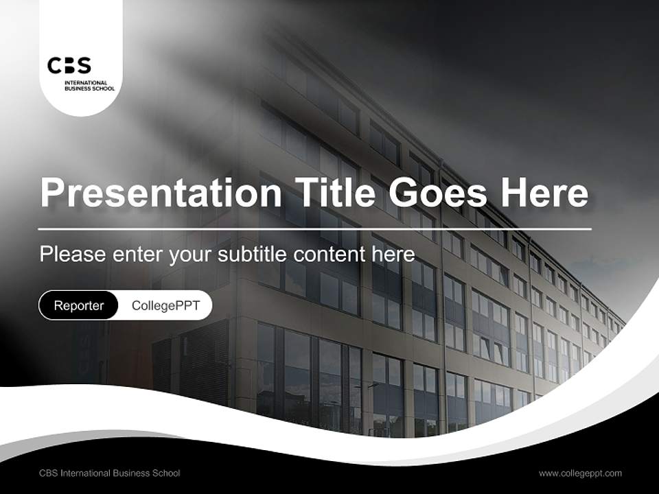 CBS International Business School Lecture Sharing and Networking Event PPT Template4:3 ratio PPT effect preview image4