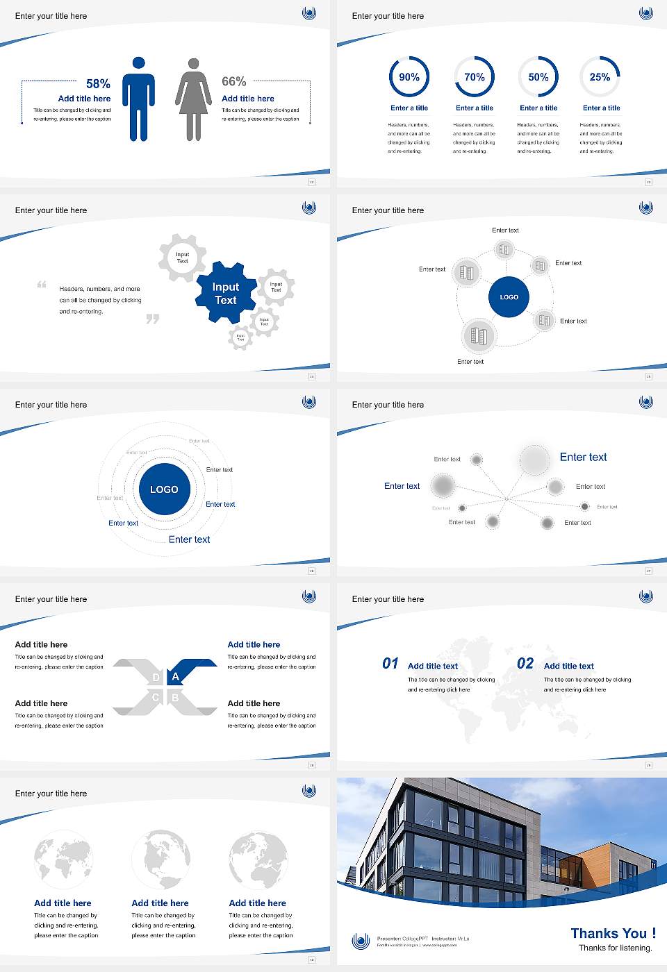 FernUniversität in Hagen Course/Courseware Creation PPT Template16:9 ratio PPT effect preview image4