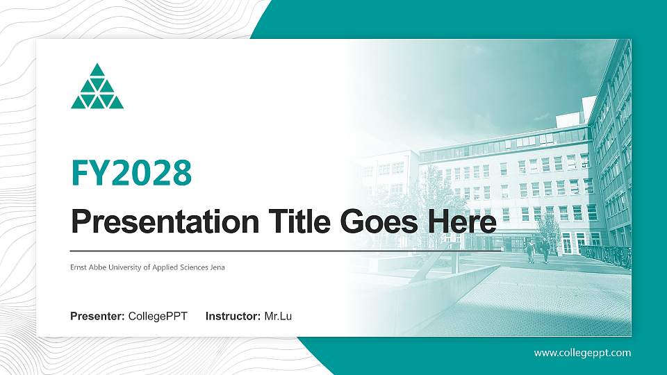 Ernst Abbe University of Applied Sciences Jena Academic Presentation/Research Findings Report PPT Template16:9 ratio PPT effect preview image