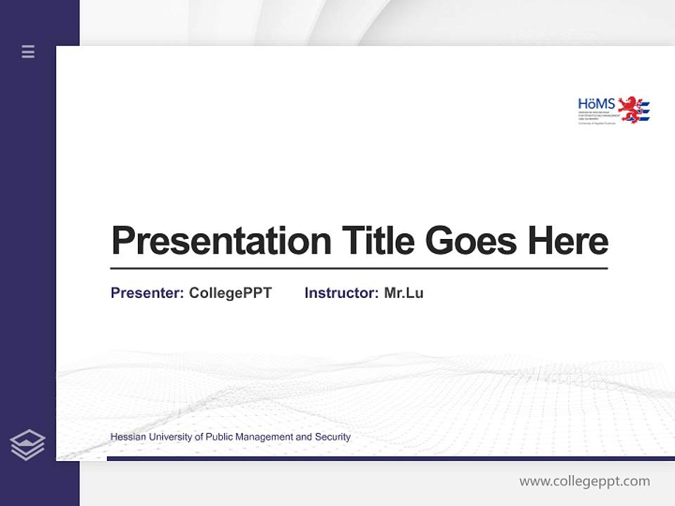 Hessian University of Public Management and Security Thesis Proposal/Graduation Defense PPT Template4:3 ratio PPT effect preview image5