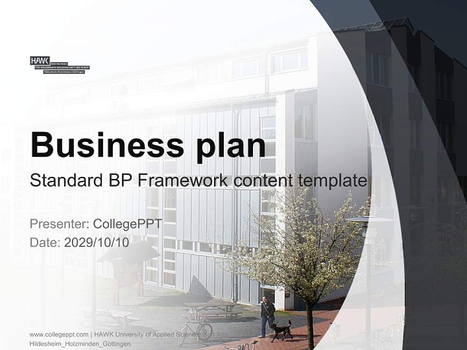 HAWK University of Applied Sciences and Arts Hildesheim_Holzminden_Göttingen Competition/Entrepreneurship Contest PPT Template4:3 ratio PPT effect preview image9