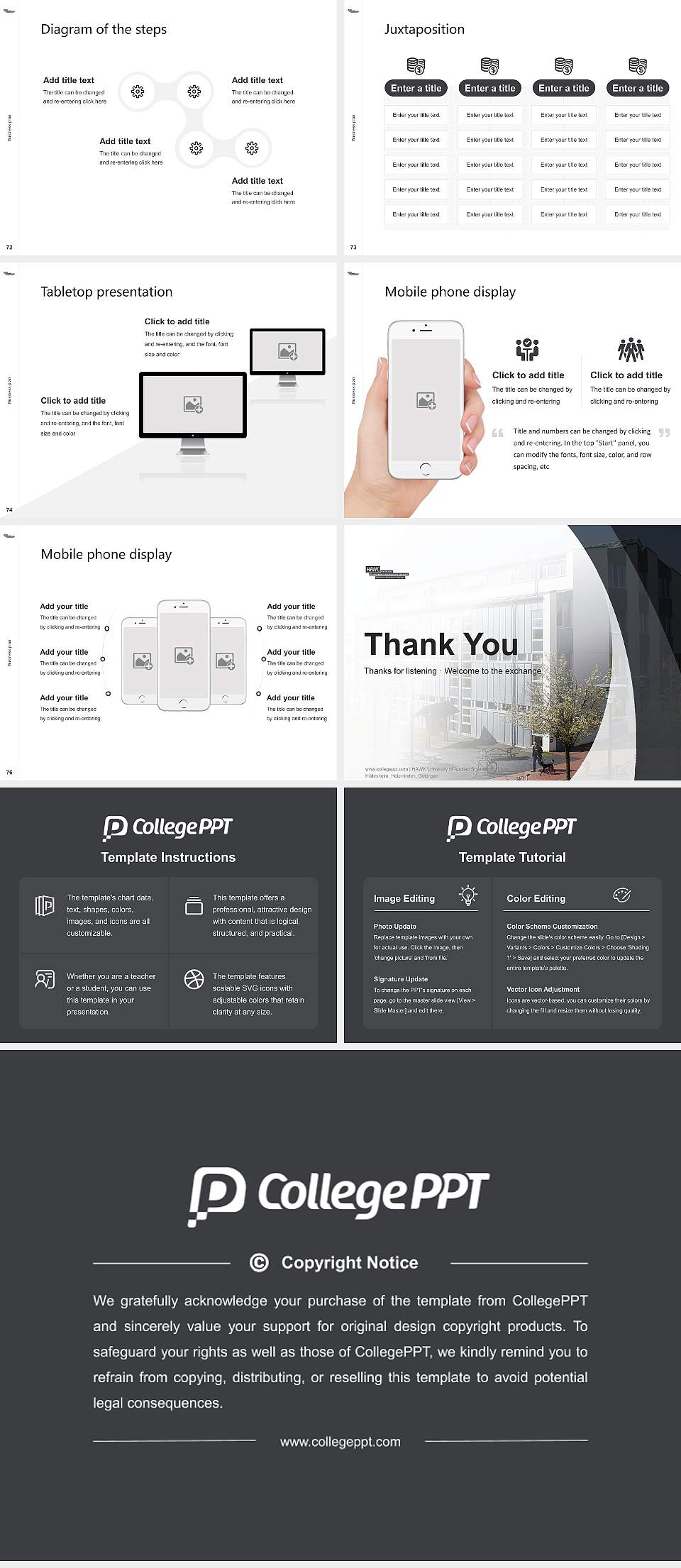 HAWK University of Applied Sciences and Arts Hildesheim_Holzminden_Göttingen Competition/Entrepreneurship Contest PPT Template4:3 ratio PPT effect preview image9
