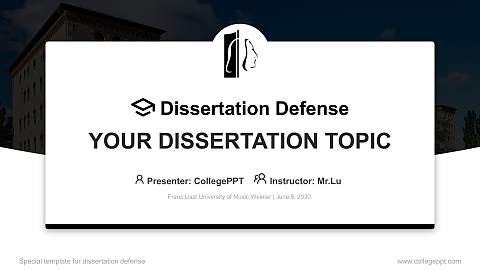 Franz Liszt University of Music Weimar Graduation Thesis Defense PPT Template