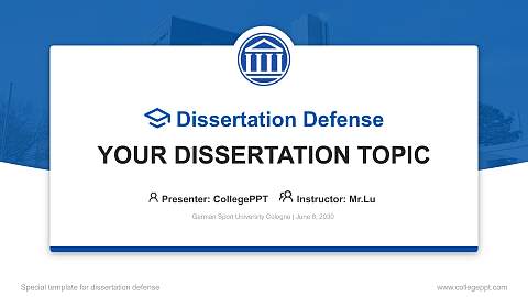 German Sport University Cologne Graduation Thesis Defense PPT Template