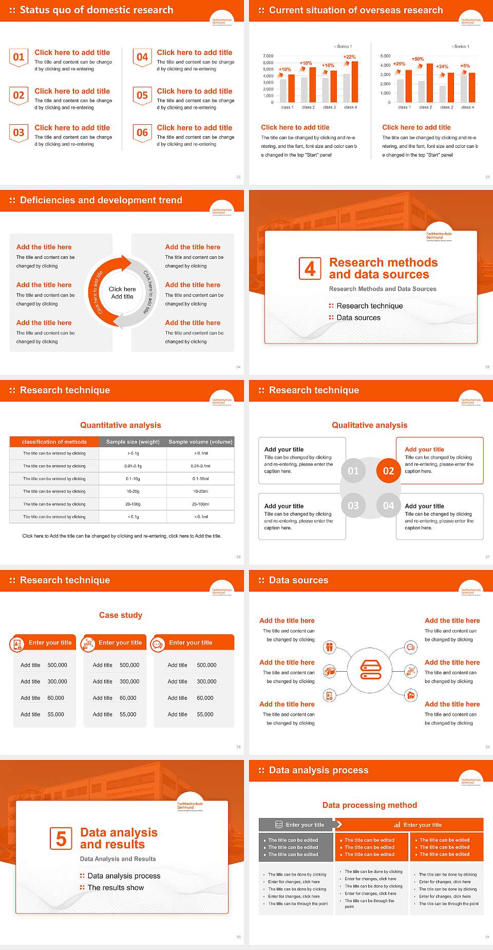 Dortmund University of Applied Sciences and Arts Graduation Thesis Defense PPT Template4:3 ratio PPT effect preview image4