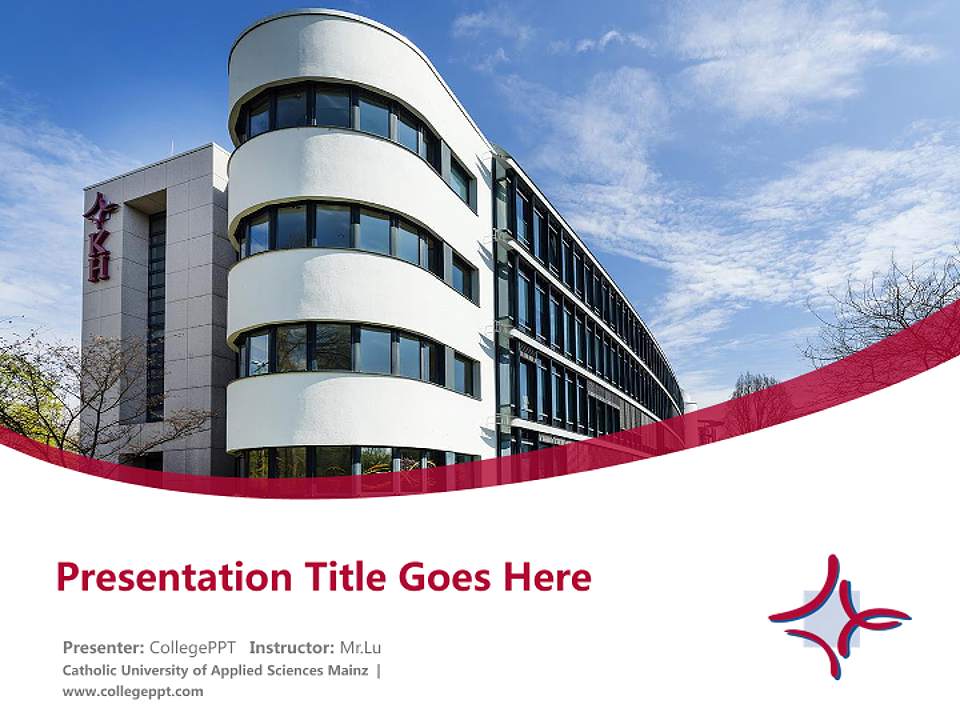 Catholic University of Applied Sciences Mainz Course/Courseware Creation PPT Template4:3 ratio PPT effect preview image5