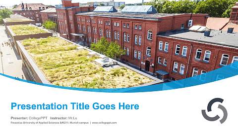 Fresenius University of Applied Sciences – Munich campus Course/Courseware Creation PPT Template